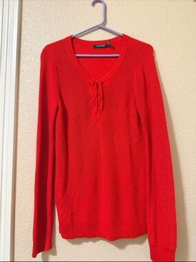 Polo Ralph Lauren Women Bright Red Knit Sweater